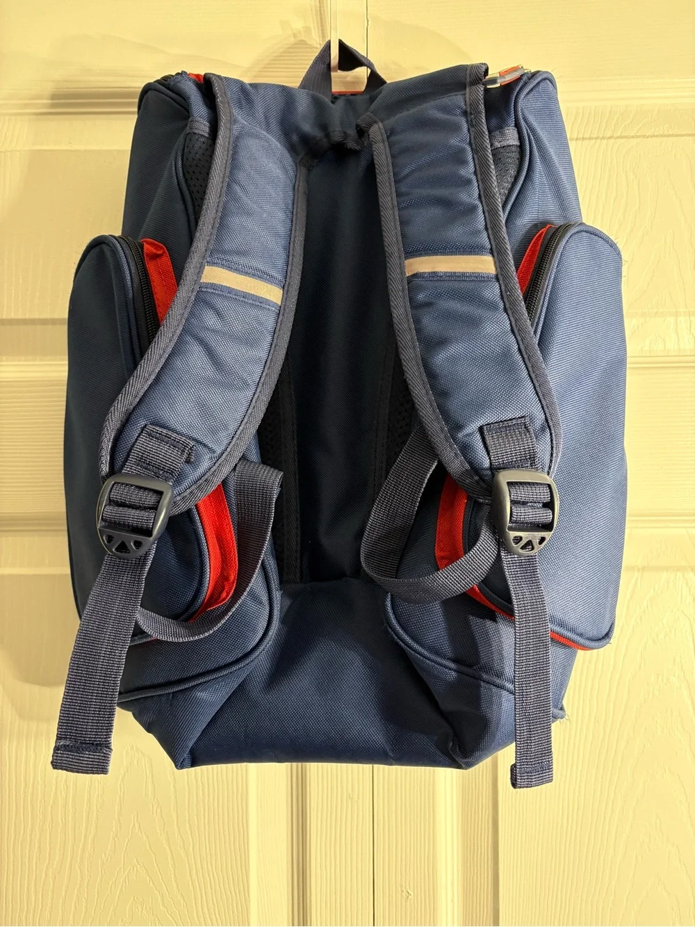 🎒 SM Baby Orthopedic School Backpack | Kids Waterproof Blue & Red Bag (B1)